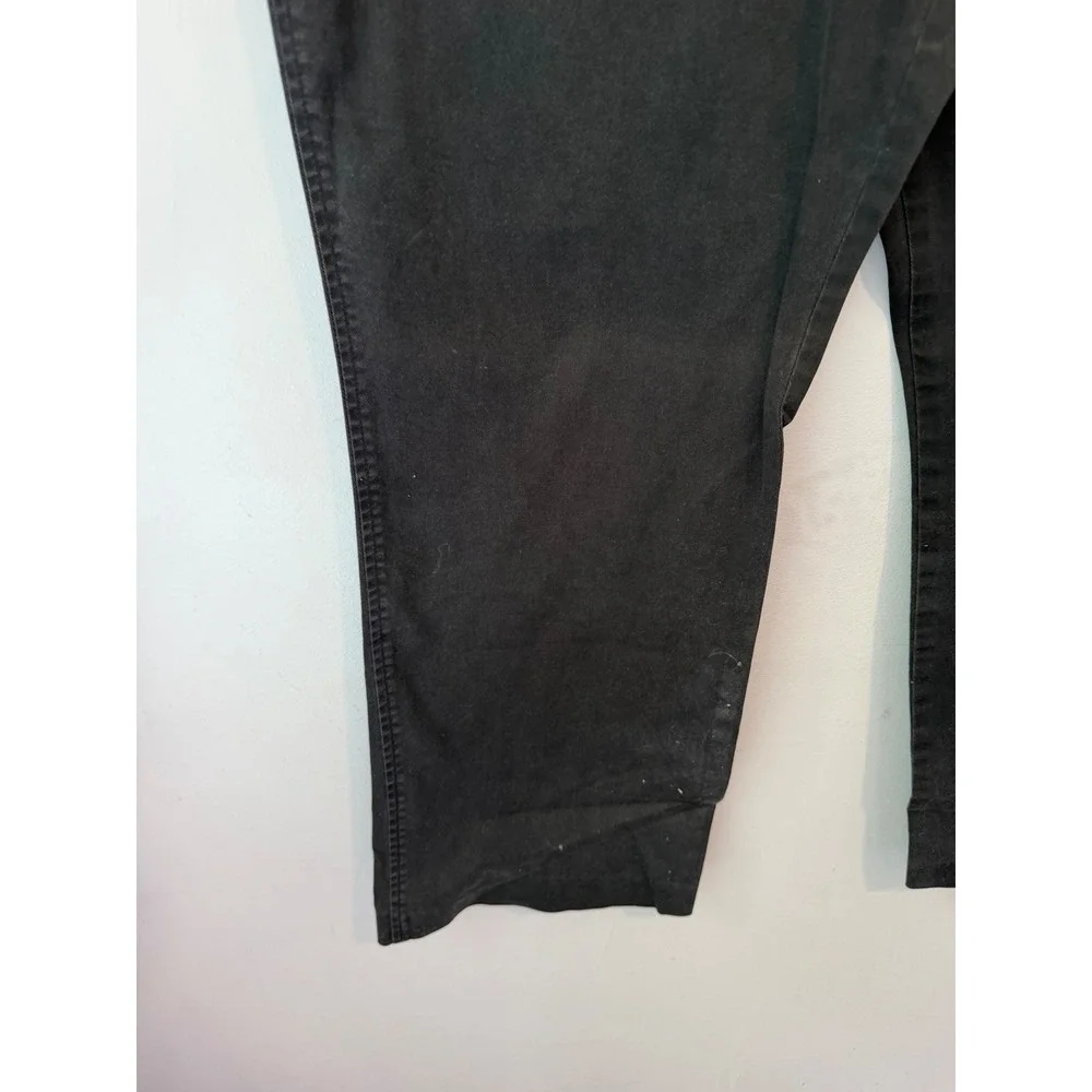 Ann Taylor Stretch Black Straight Leg Trousers Pants Women Size 14 Cotton Blend